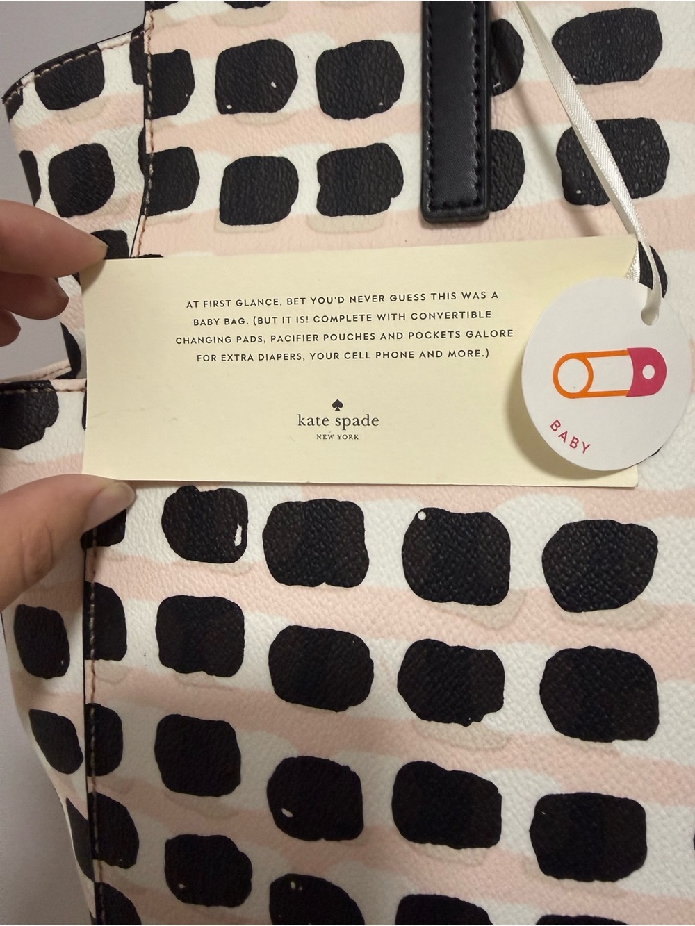 NWT kate spade Black and Pink Baby Bag - Picture 5 of 6